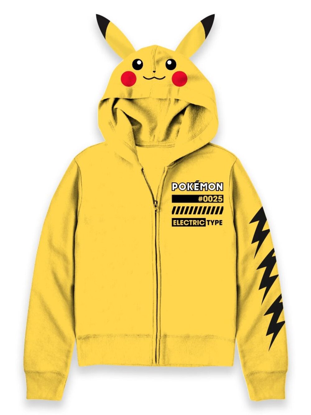 Pokemon All Pika Boy's Long Sleeve Hoodie, Size 10